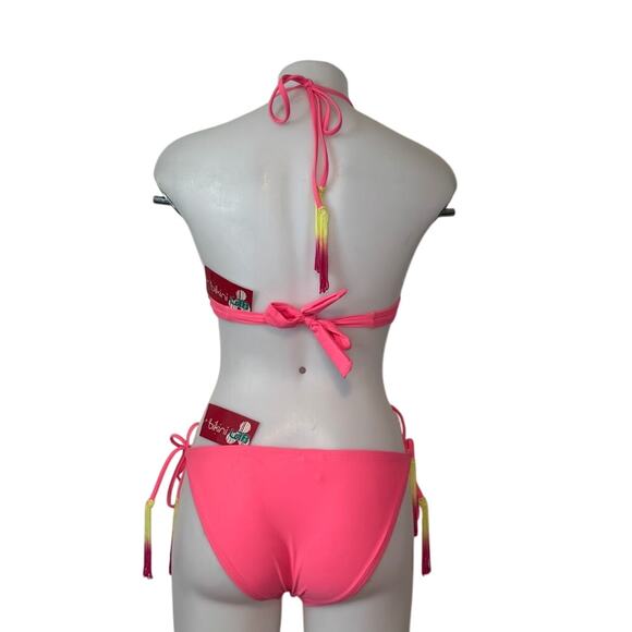 BikiniLab Neon Fringe Bikini – Pink – Size Small – New with Tags - Picture 2 of 2